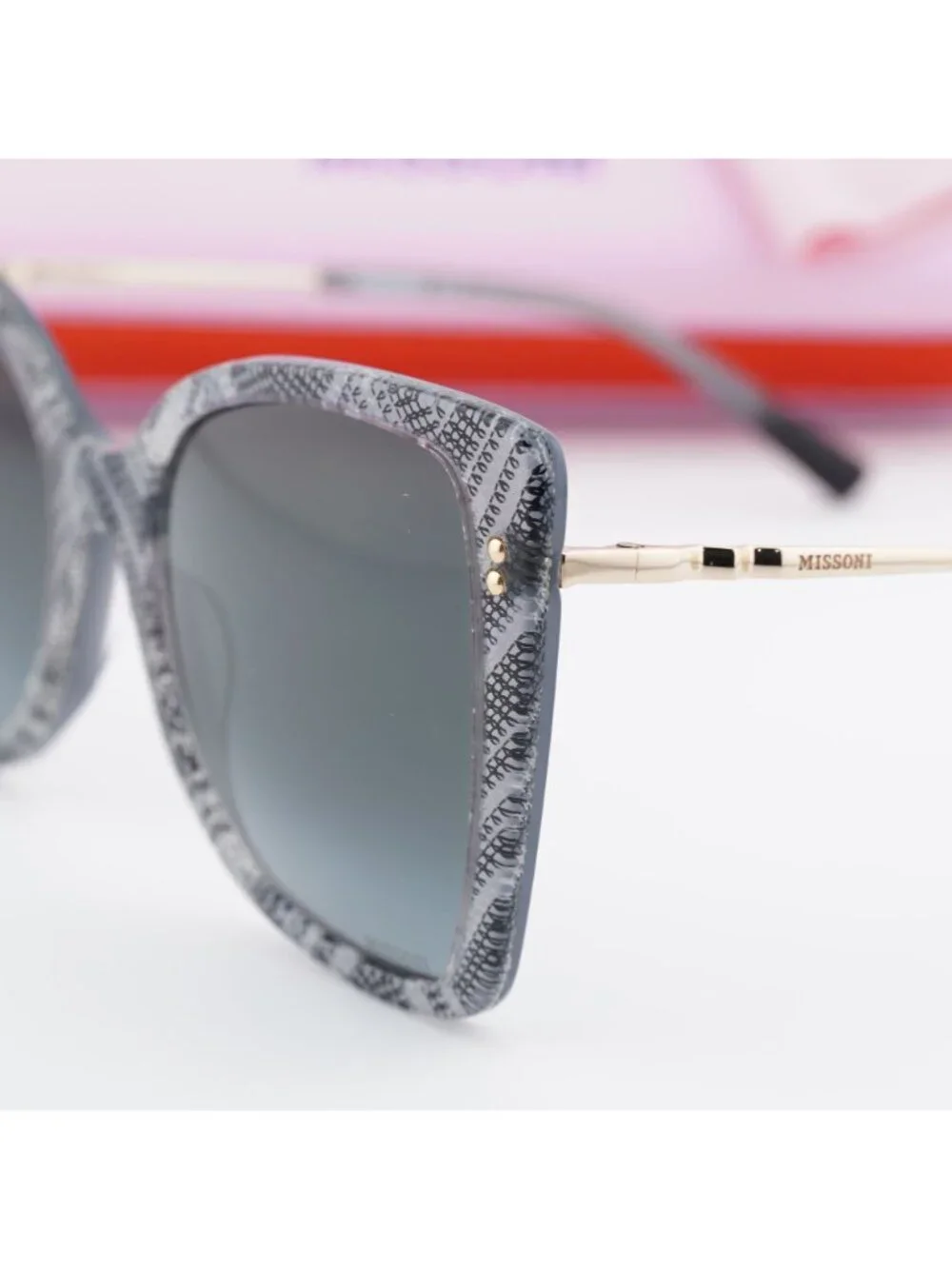 Missoni MIS 0083/S 0S37 9O Butterfly Sunglasses - White Black / Dark Grey
